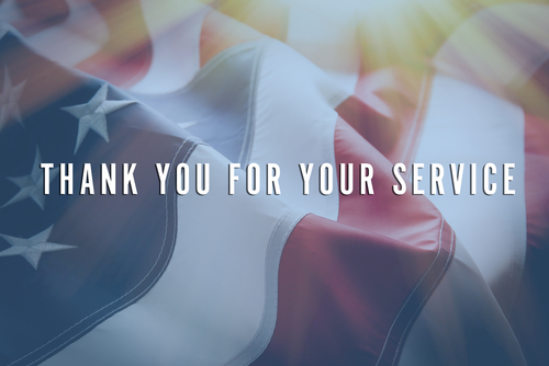 Text,Thank,You,For,Your,Service,On,American,Flag,Background