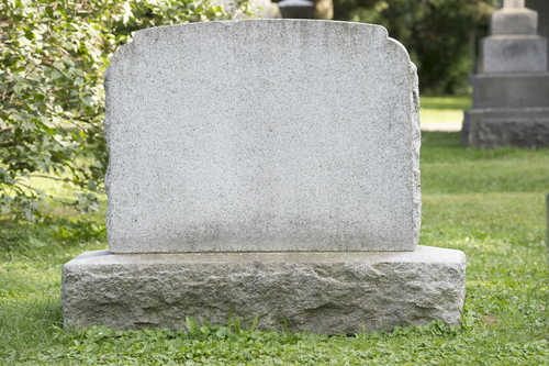 Blank,Headstone,In,Cemetery